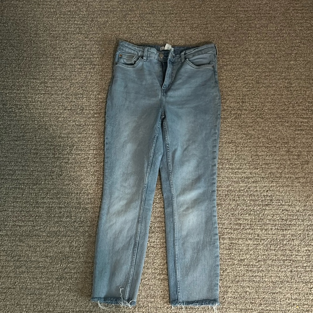 H&M high waist skinny jeans cropped